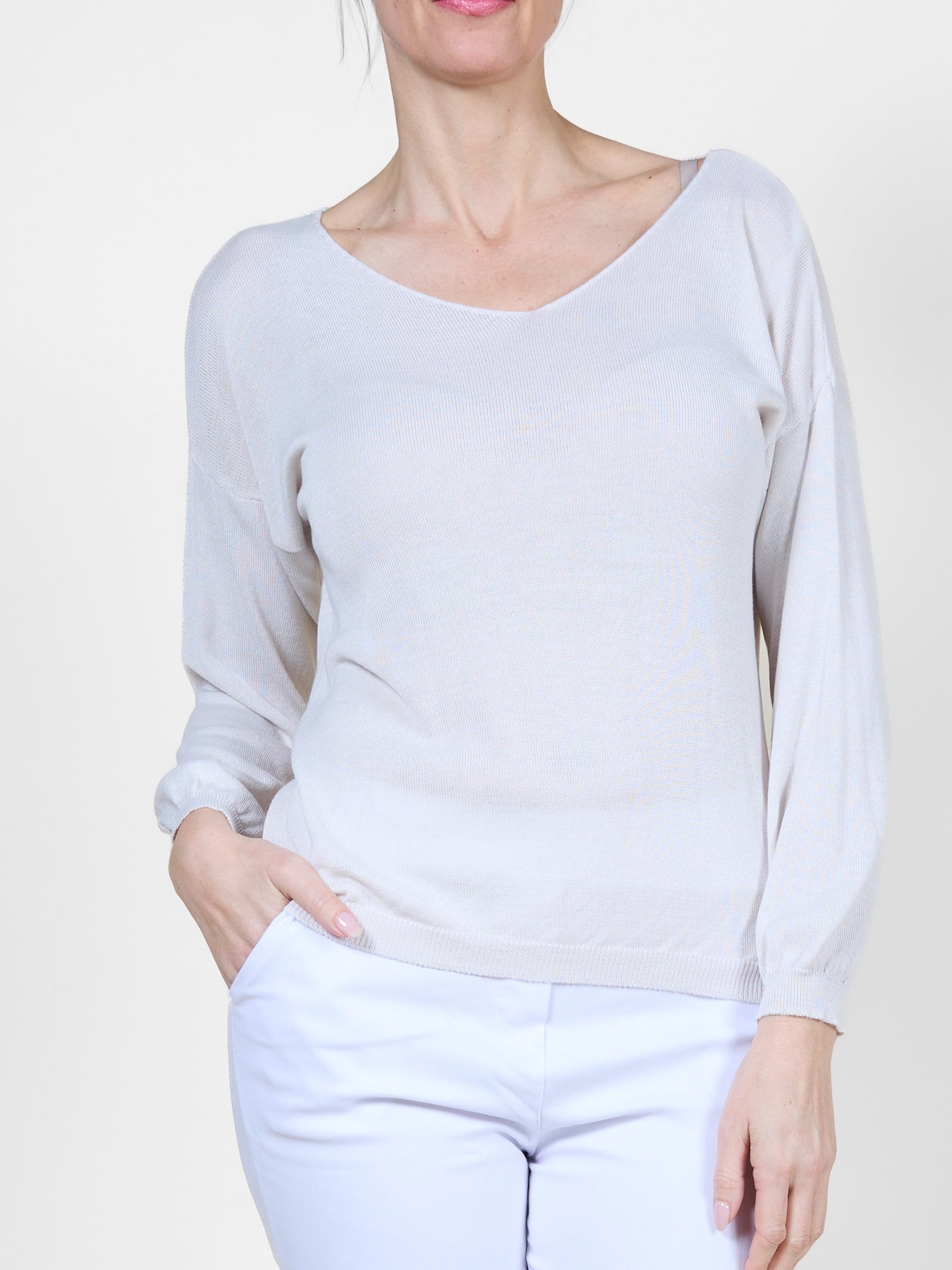 Sand Long Sleeve Knit Long Sleeve
