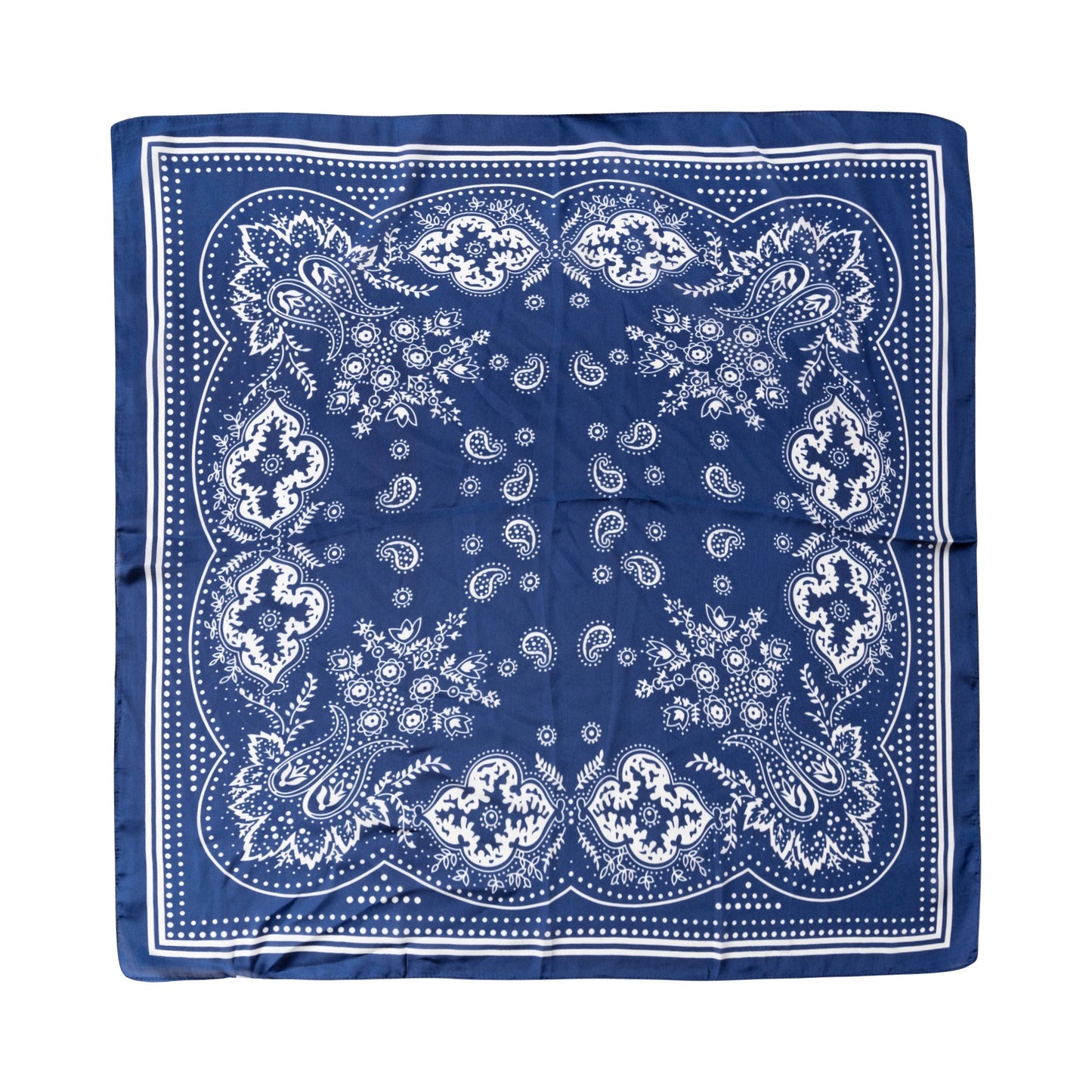 Navy Bandana Print Decorative Scarf