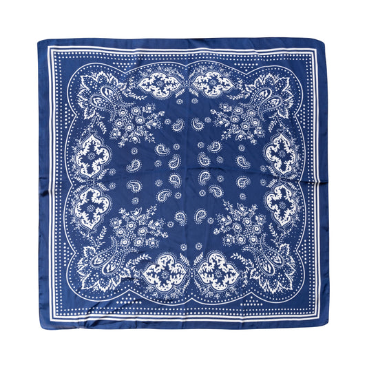 Navy Bandana Print Decorative Scarf