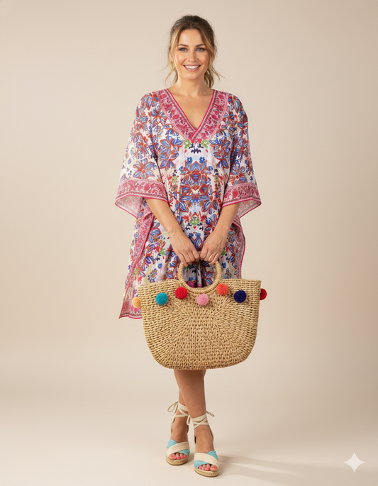 Multicolor Floral Cape