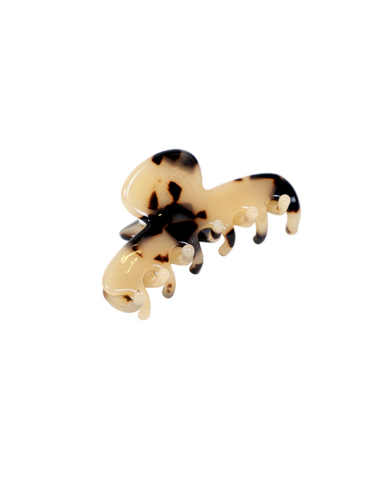 Tortoise Shell Curved Claw Clip 6cm Beige