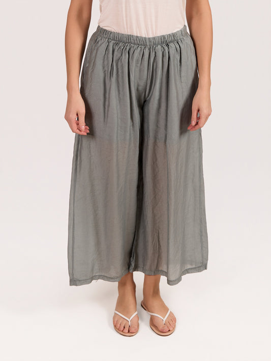 Khaki Pull on Pant With Partial Lining