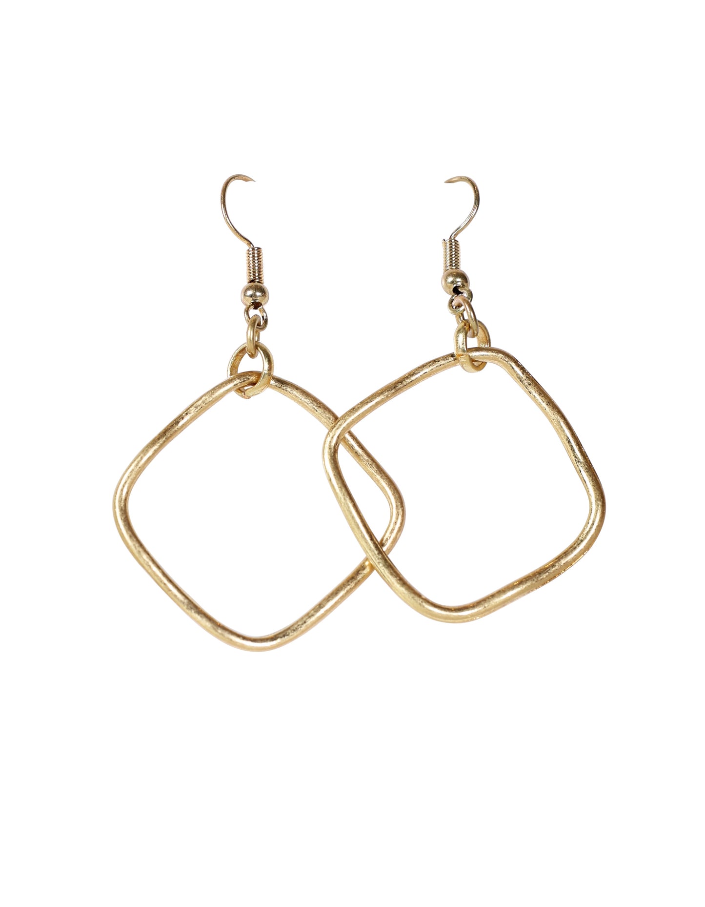 Open Square Earring in Gold