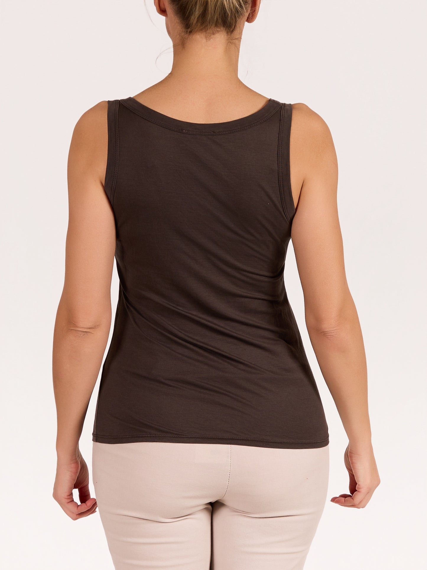 Espresso Crew Neck Tank Top