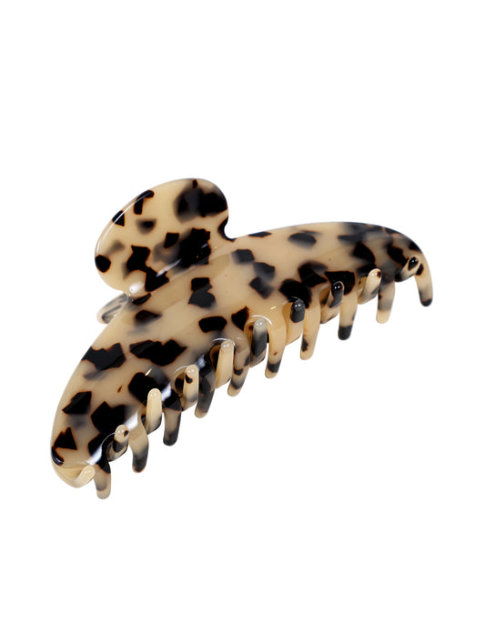 Beige Tortoise Shell Curved Claw Clip (12cm)
