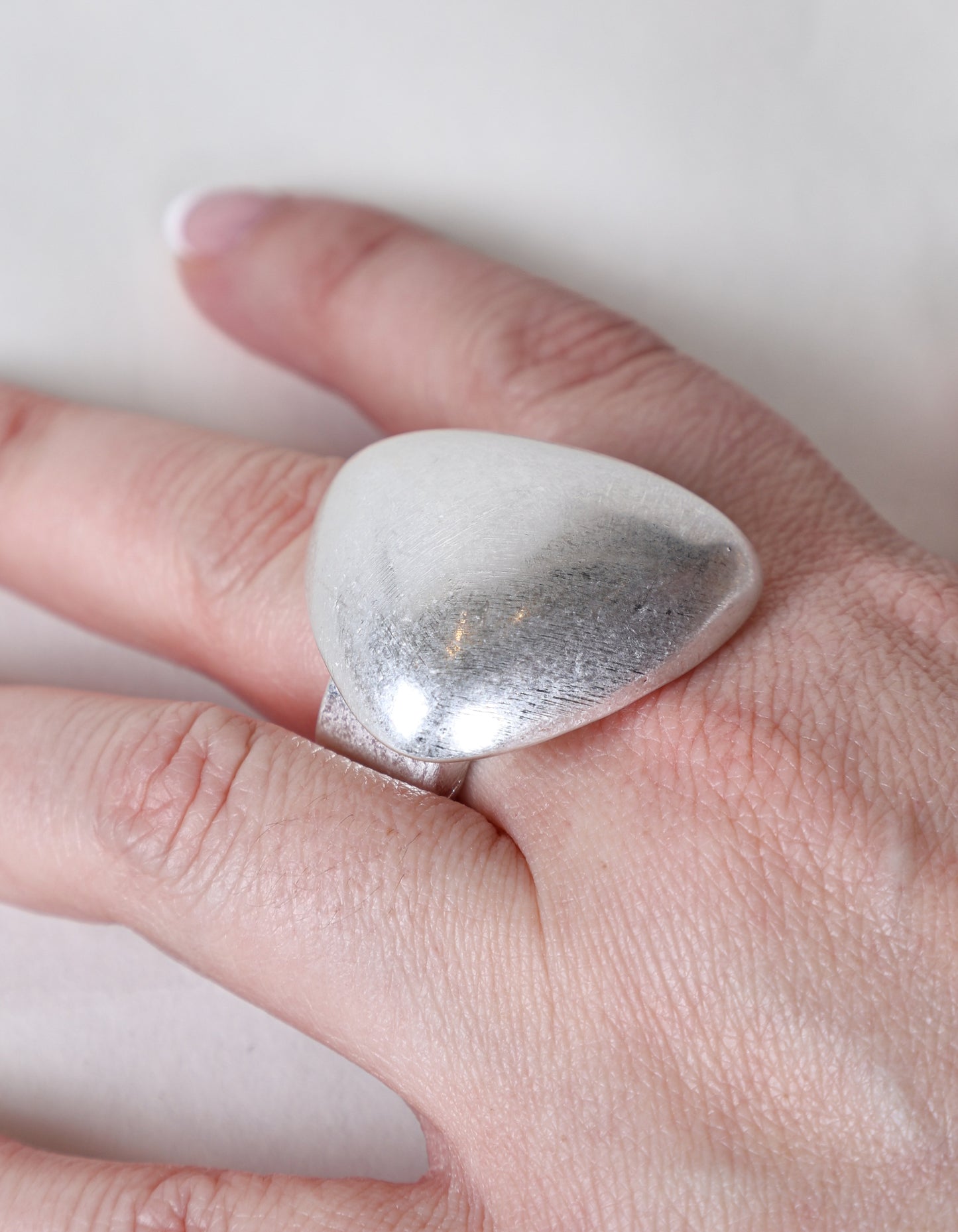 Bold Sculptural Ring in Silver