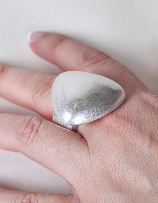 Bold Sculptural Ring in Silver