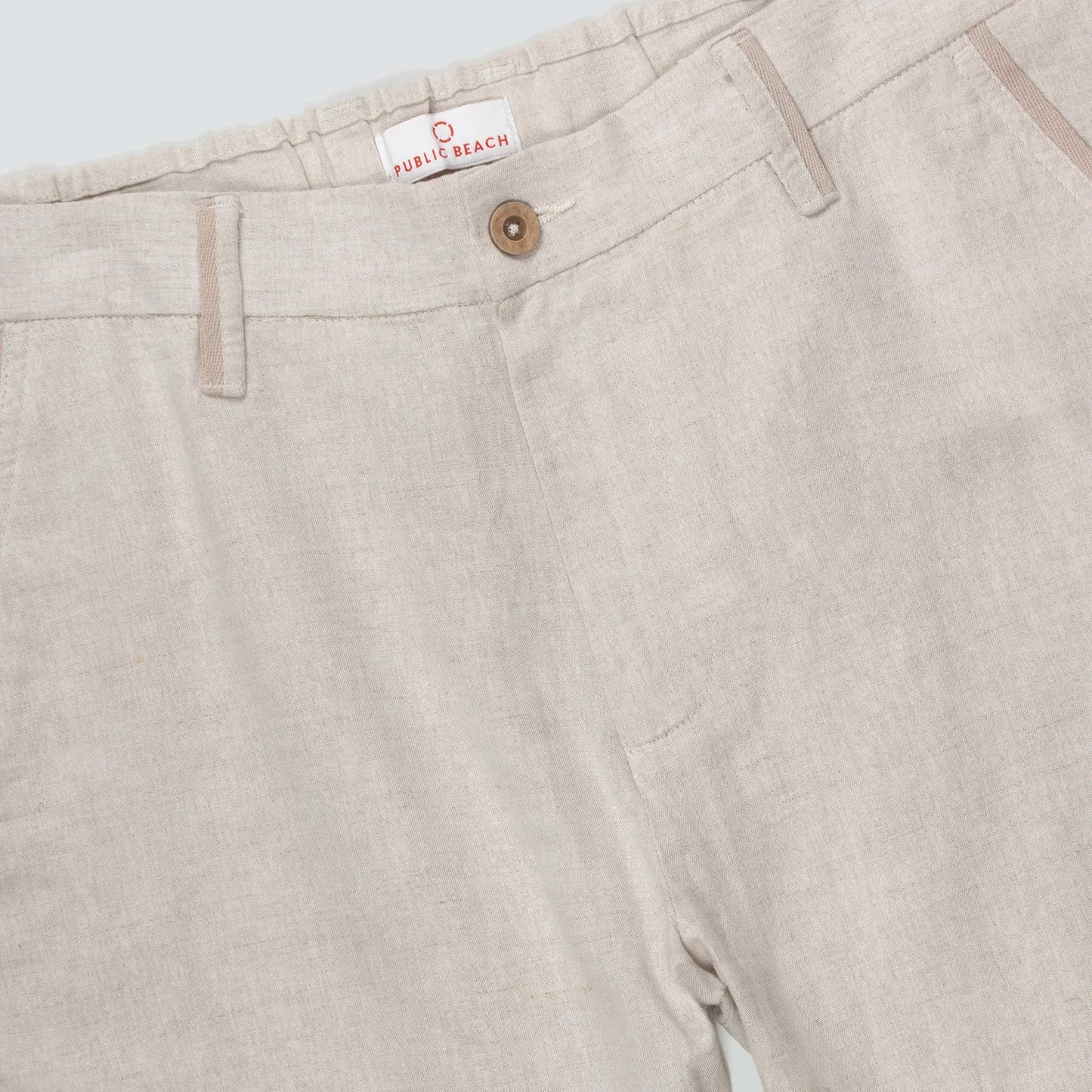 Men's Natural Linen Blend Chino Shorts