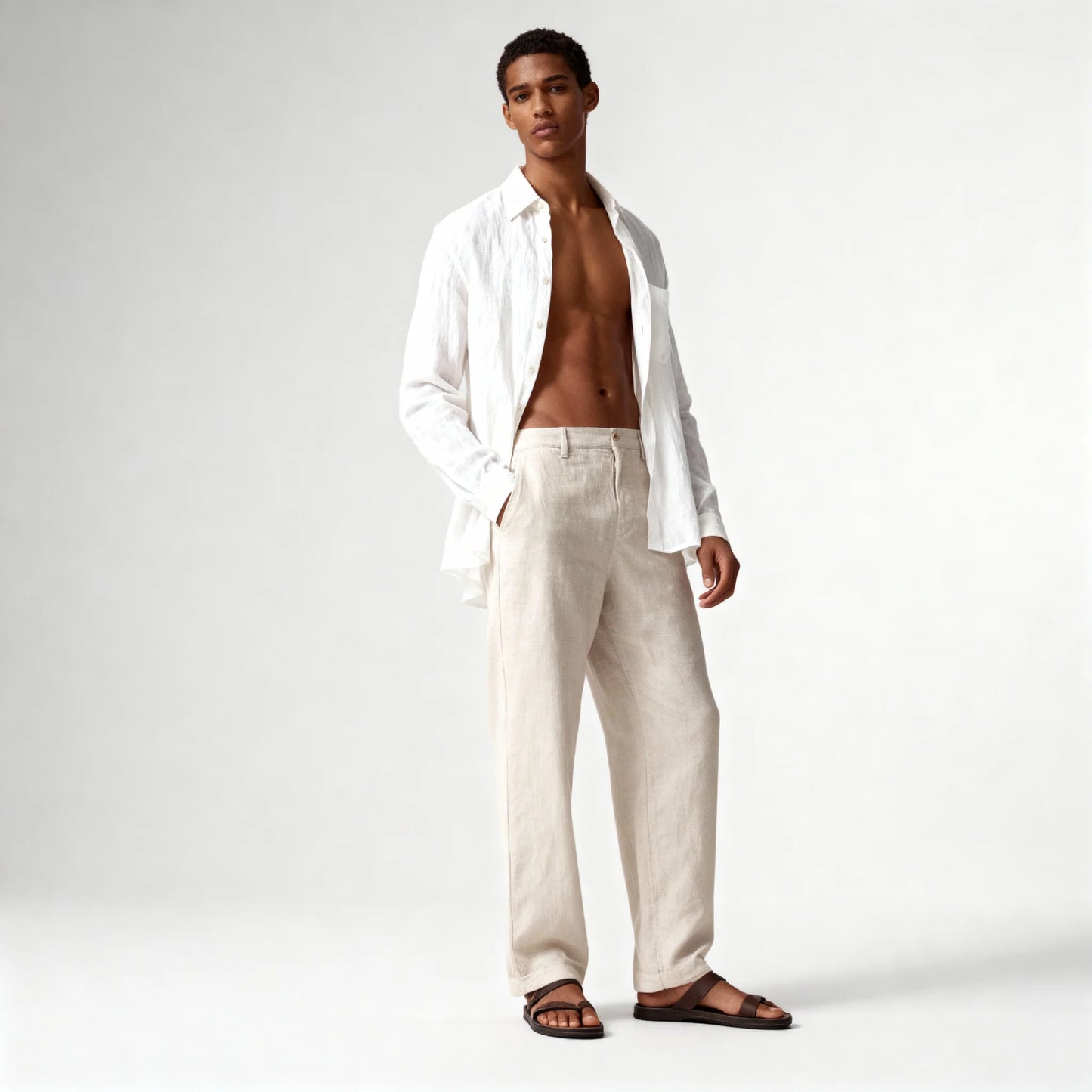 Men's Natural Linen Pants
