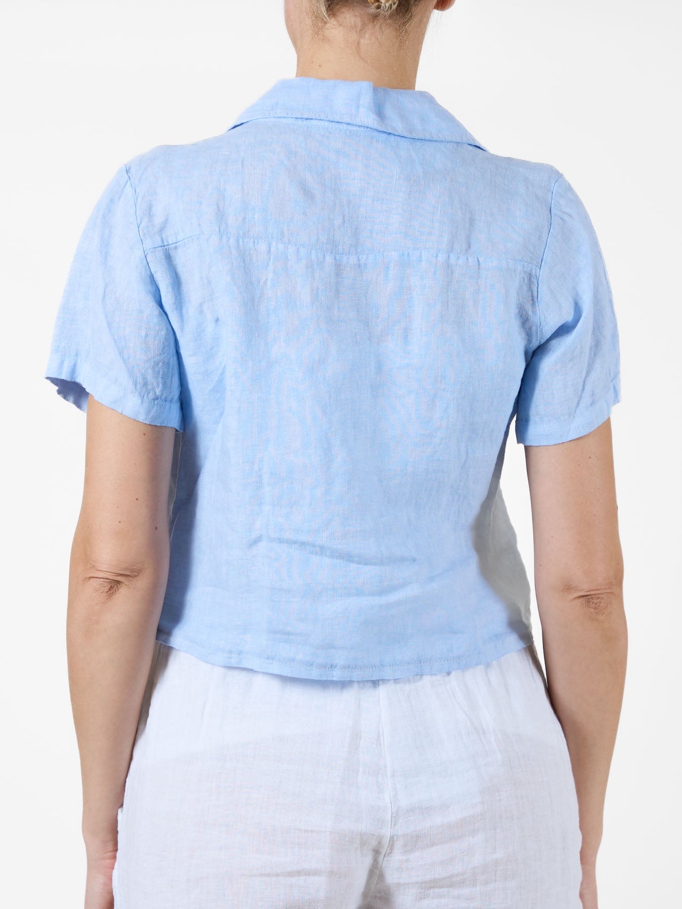 Cielo Button-Front Tie Shirt