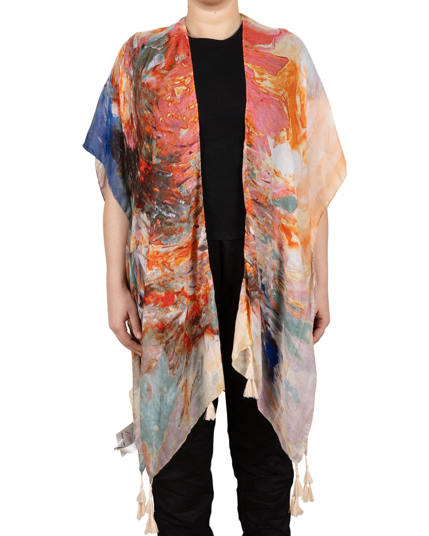 Abstract Watercolor Print Kimono