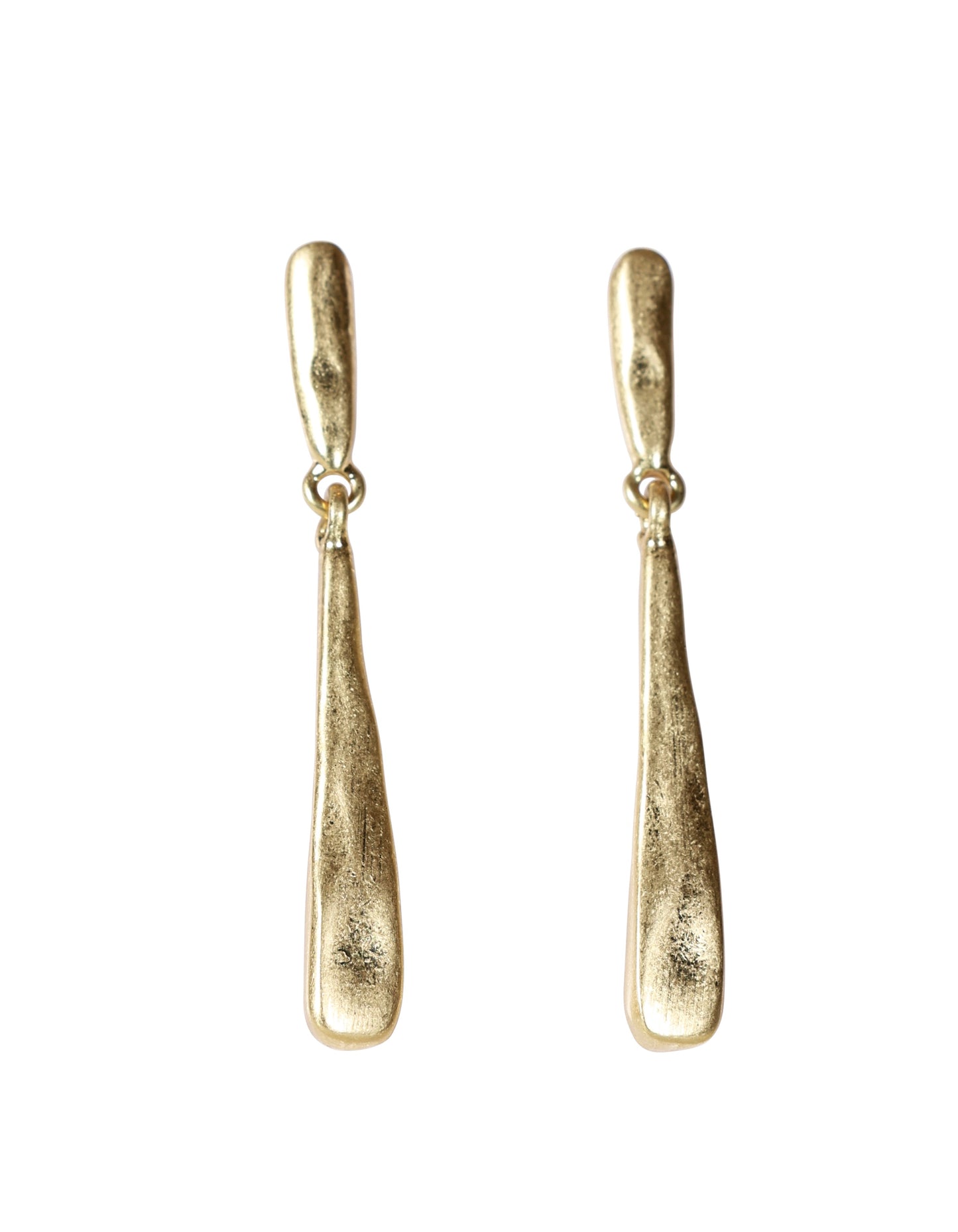 Textured Drop Earring in Gold
