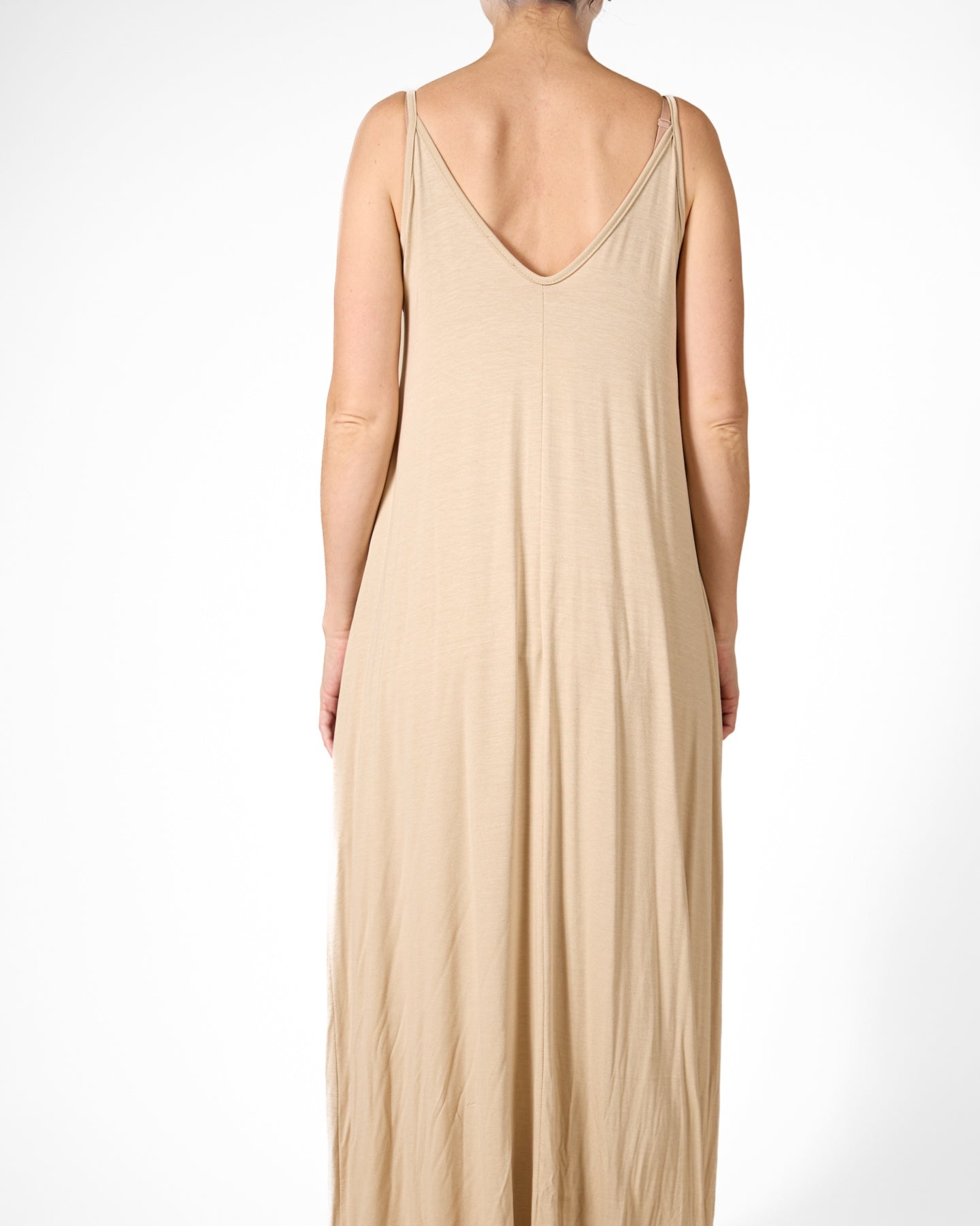 Robe maxi à fines bretelles Tannée
