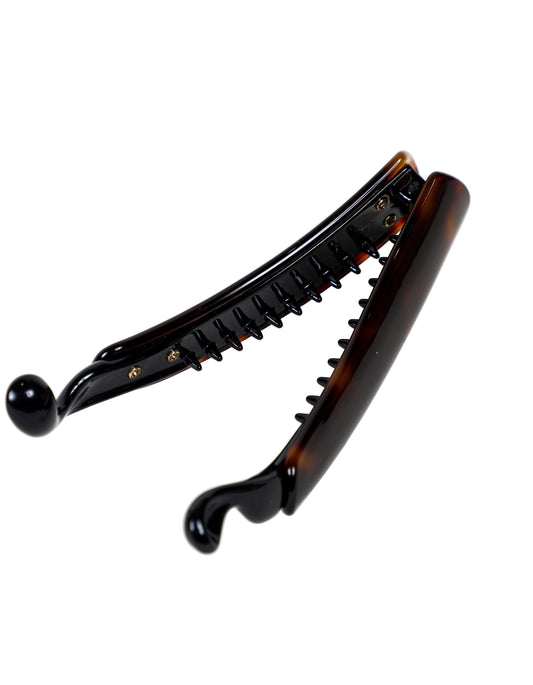 Brown Tortoise Shell Banana Clip (11cm)