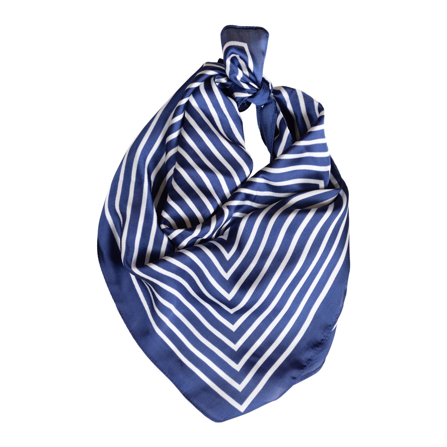 Navy Nautical Stripes Decorative Square Scarf