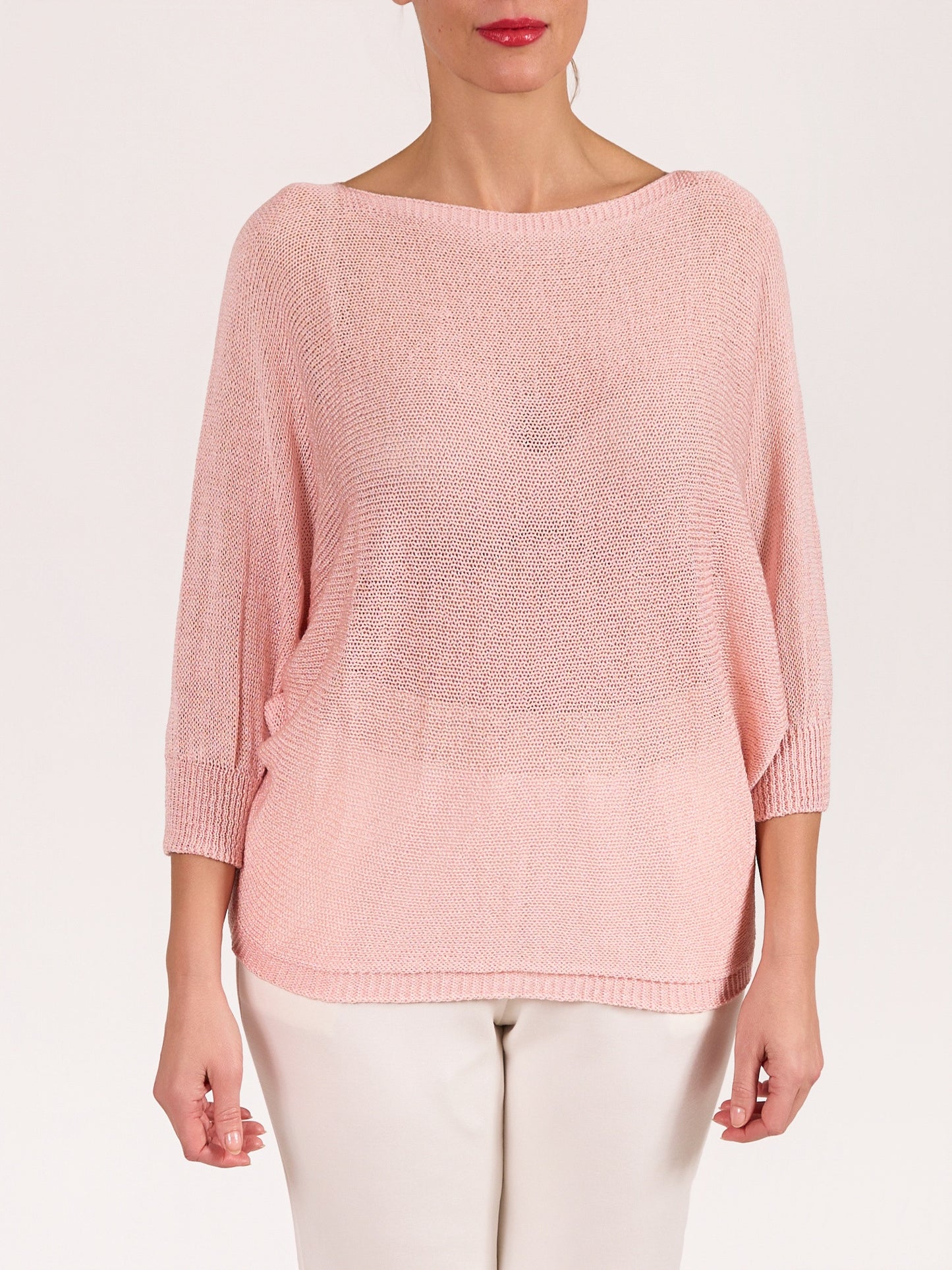 Carnation Dolman Sleeve Keyhole Back Pullover