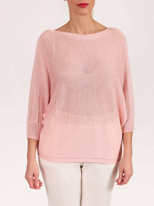 Carnation Dolman Sleeve Keyhole Back Pullover