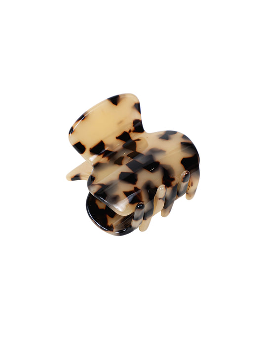 Beige Tortoise Shell Small Claw Hair Clip (4-5 cm)