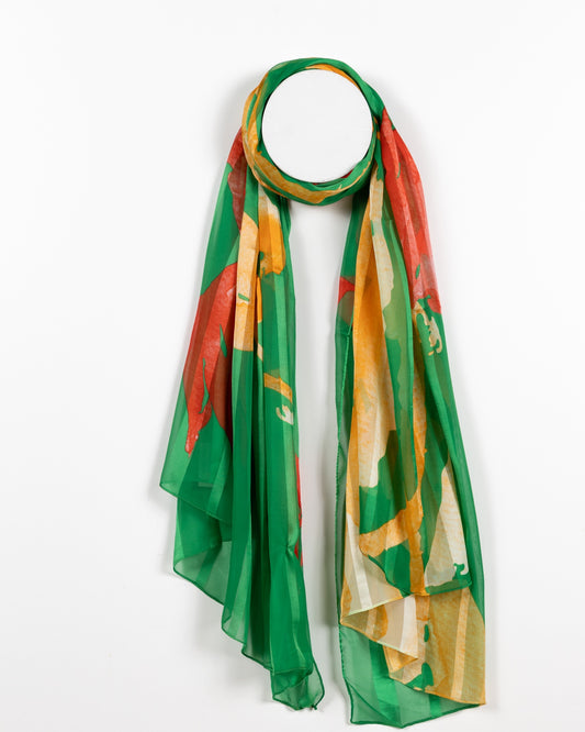Semi-Transparent Scarf Autumn Glow