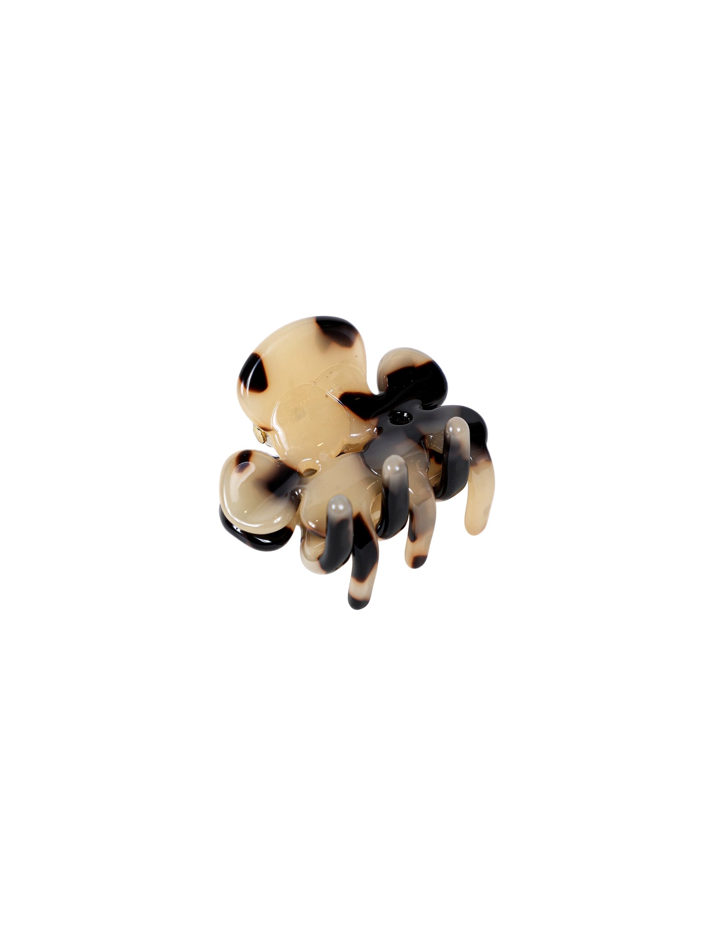 Tortoise Shell Flower Hair Clip 3-4cm Beige