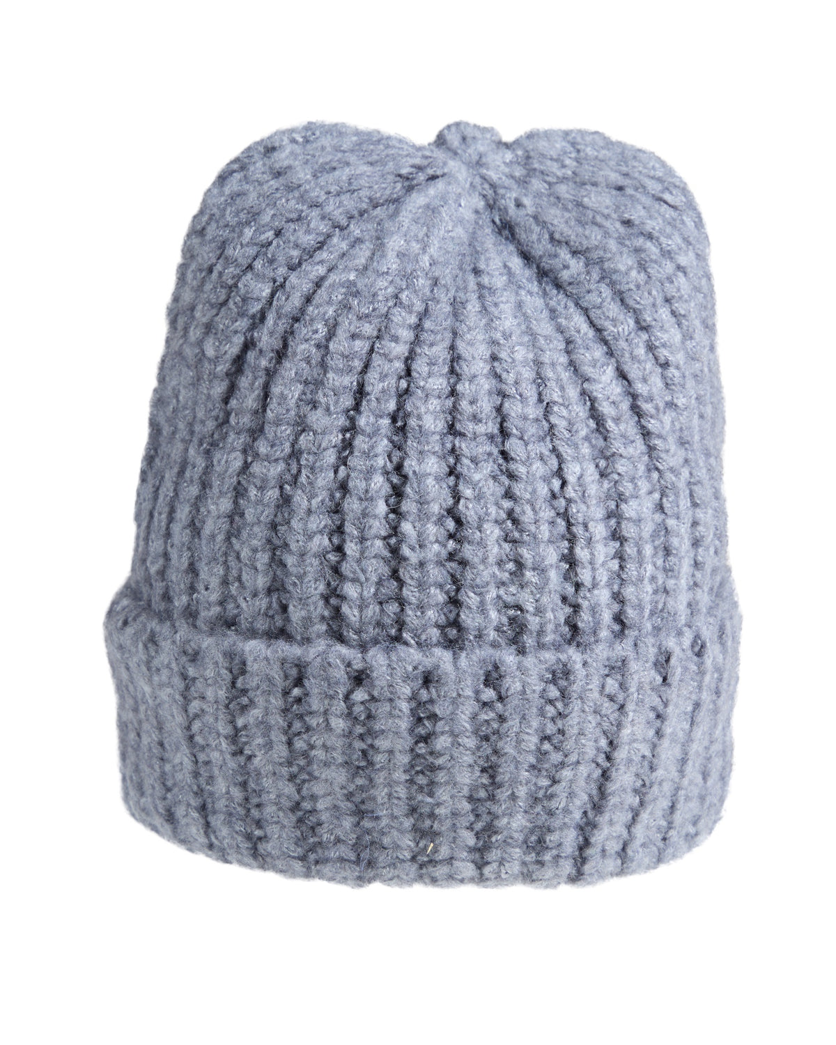 Grey Ribbed Knit Hat