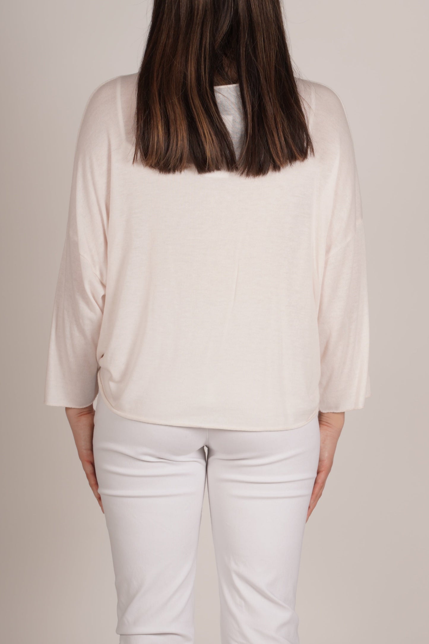 Carnation Drape Front 3/4 Sleeve Top