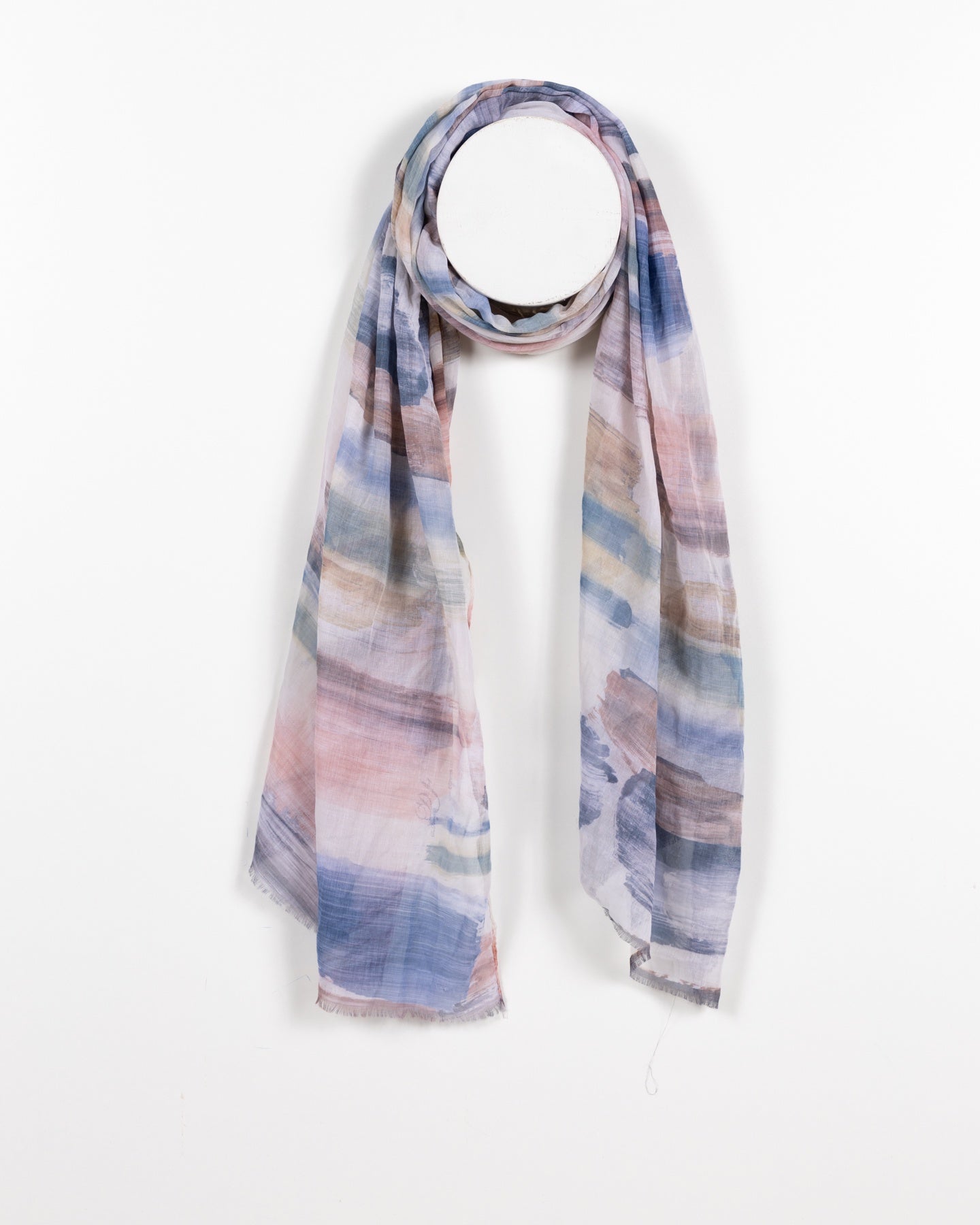 Abstract Brushstroke Semi-Sheer Scarf