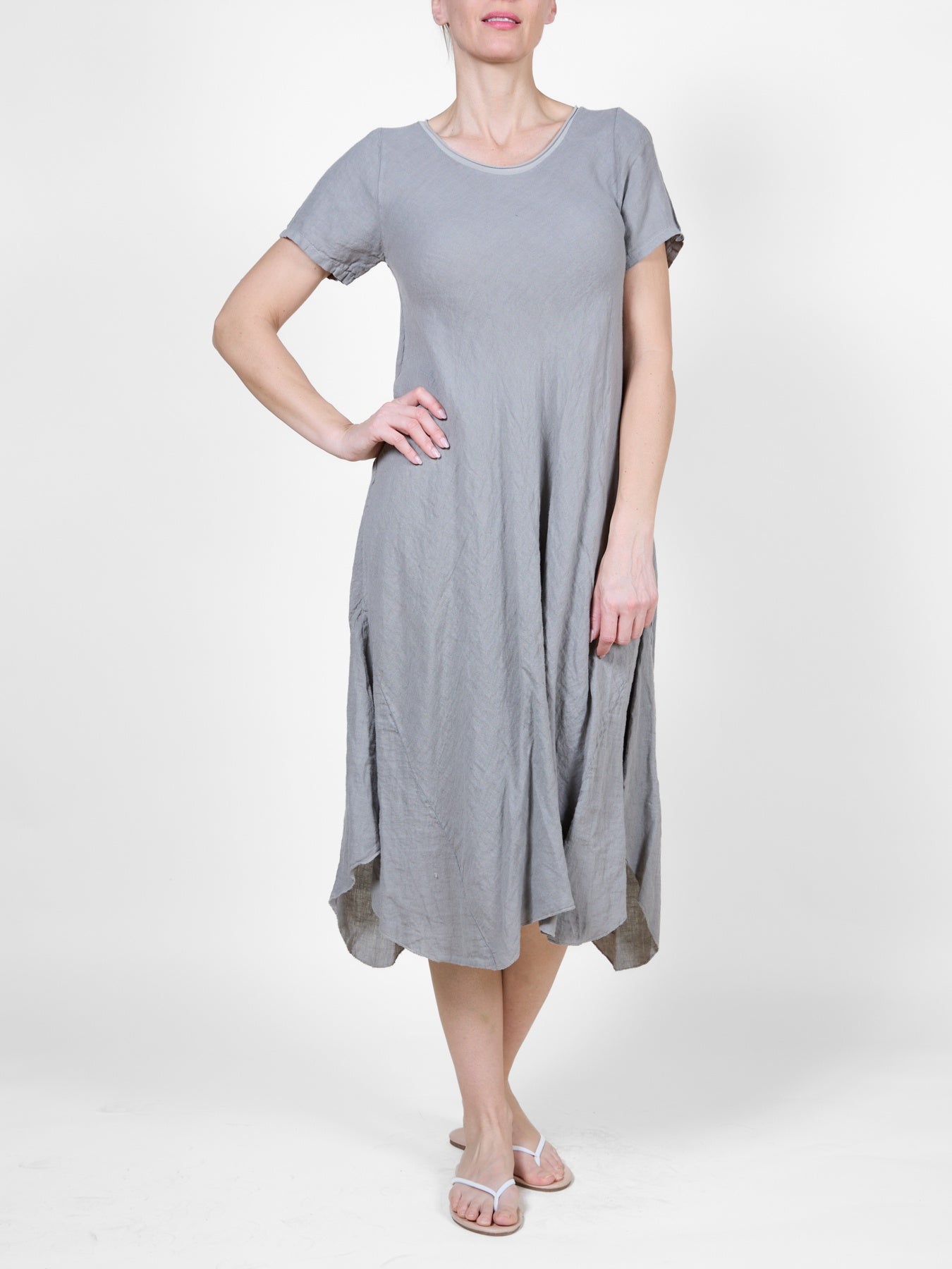 Fango T-Shirt Dress with Flowy Asymmetrical Hem