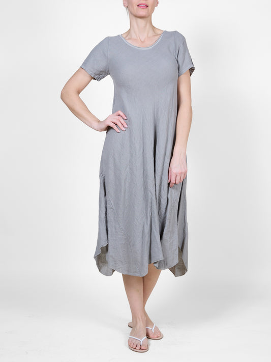 Fango T-Shirt Dress with Flowy Asymmetrical Hem