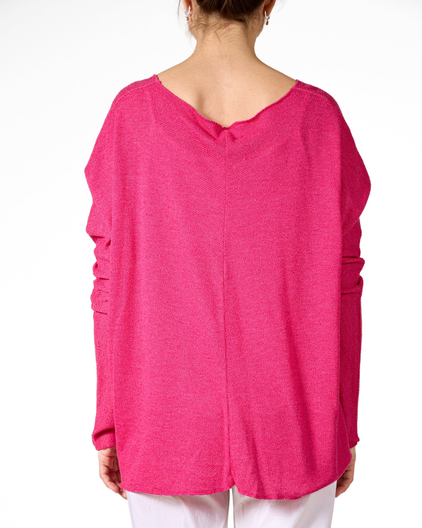 Cherry V Neck Long Sleeve Top