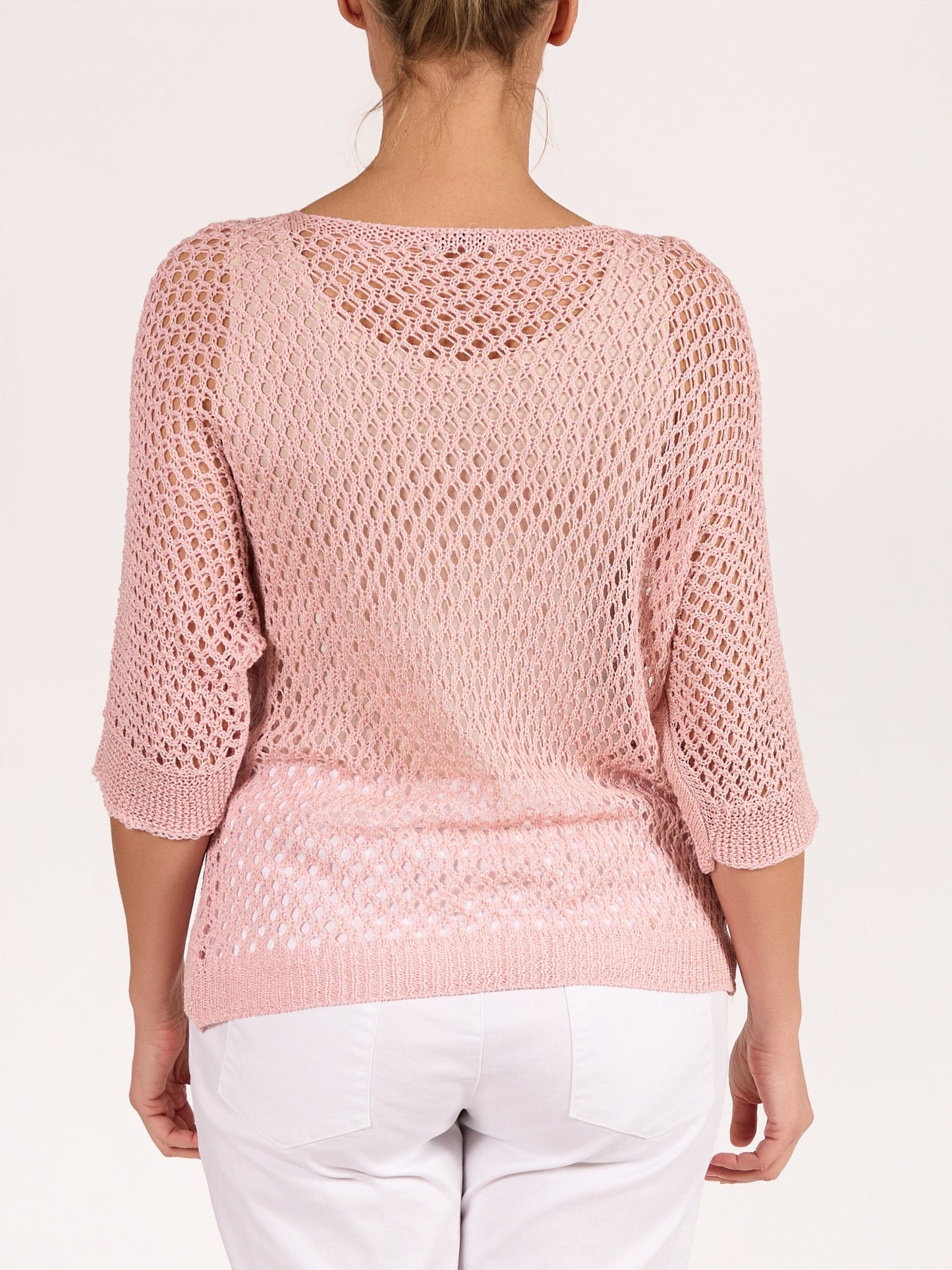 Rose V Neck Short Sleece BE KIND Crochet Pullover