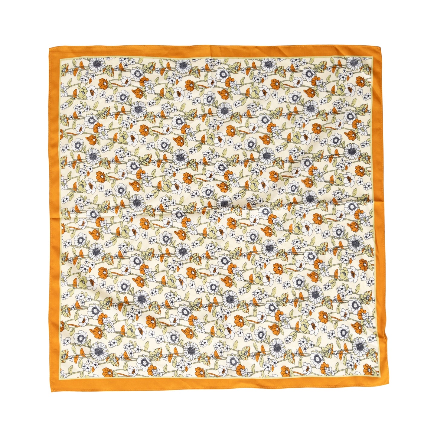 Daisy Print Square Decorative Scarf