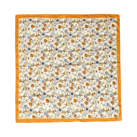 Daisy Print Square Decorative Scarf