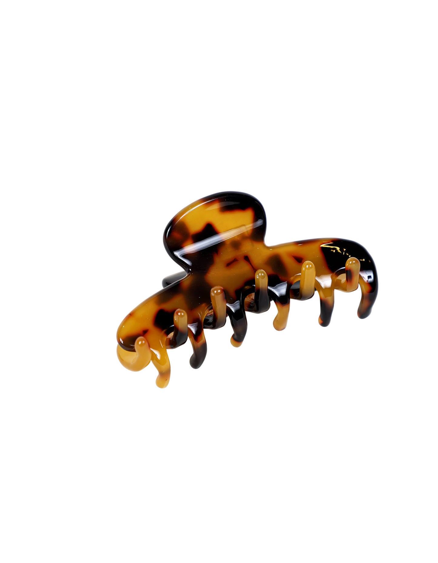 Tortoise Shell Curved Claw Clip 6cm Camel