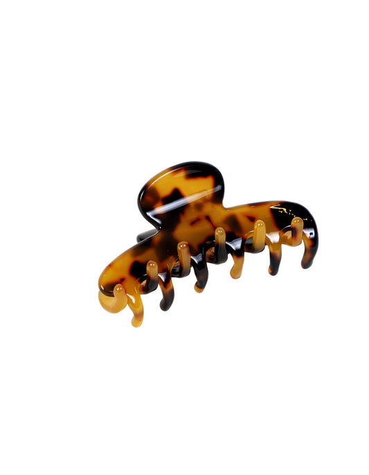 Tortoise Shell Curved Claw Clip 6cm Camel