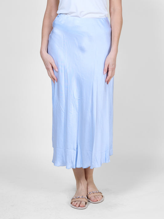 Cielo Long Skirt with Subtle Sheen