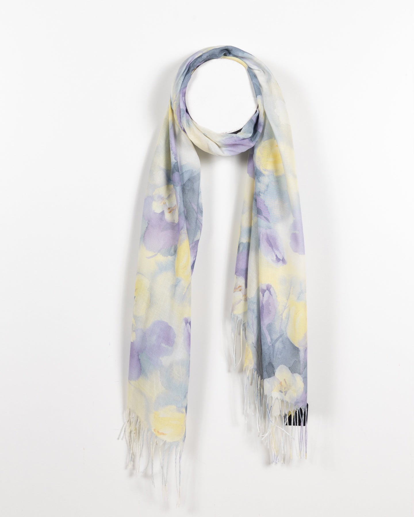 Pastel Floral Watercolor Scarf