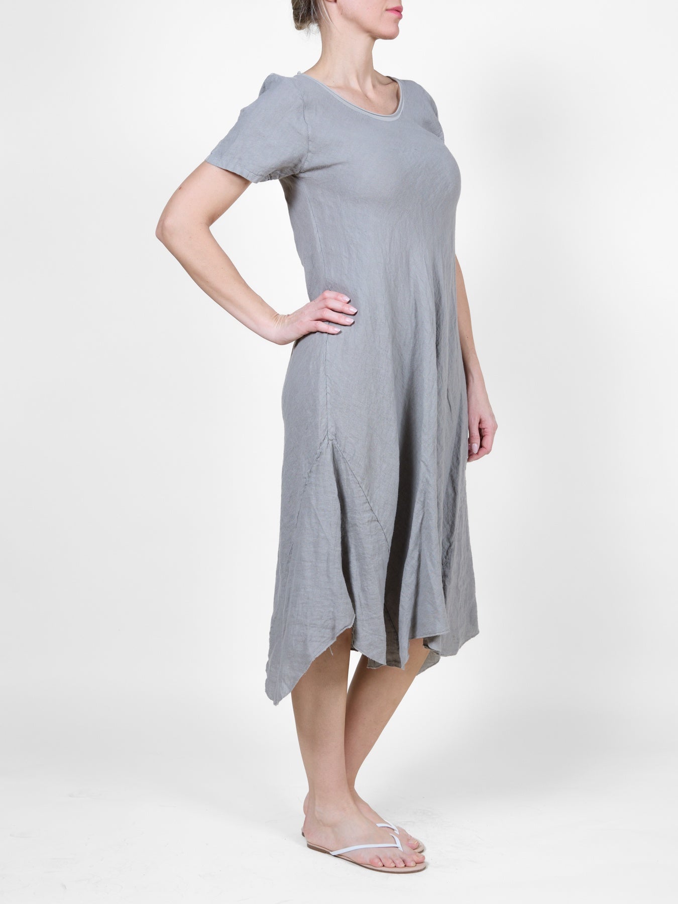 Fango T-Shirt Dress with Flowy Asymmetrical Hem