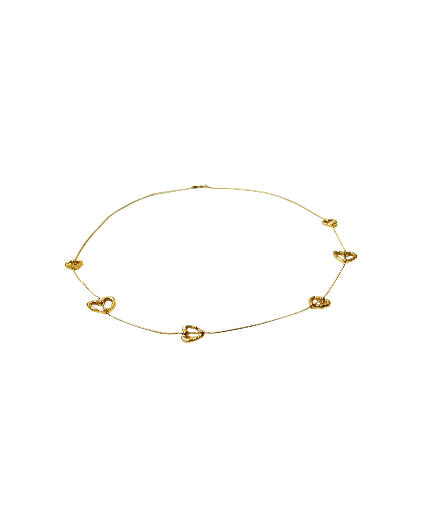 Collier à maillons cœur doré 