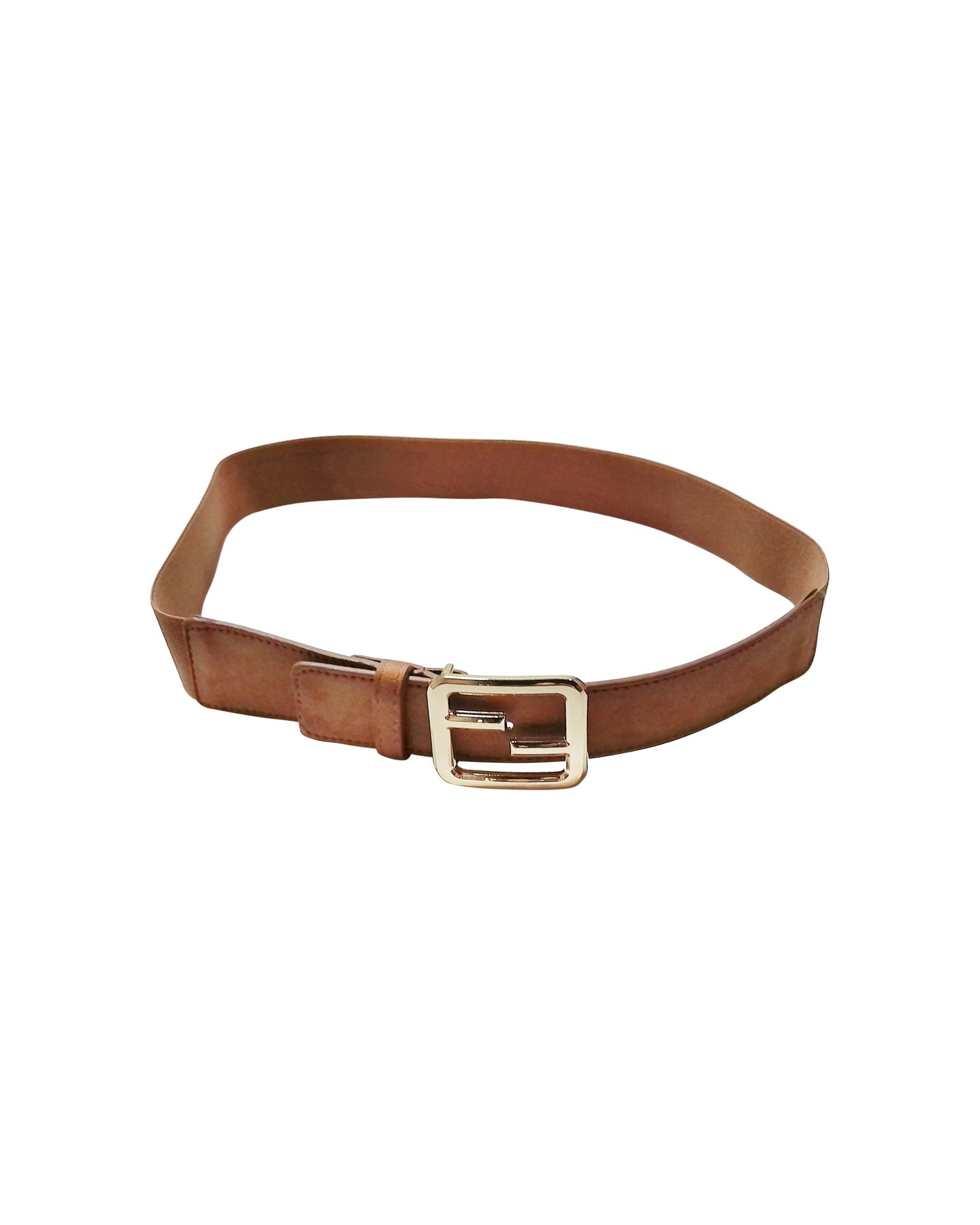 Light Brown Suede Buckle Belt