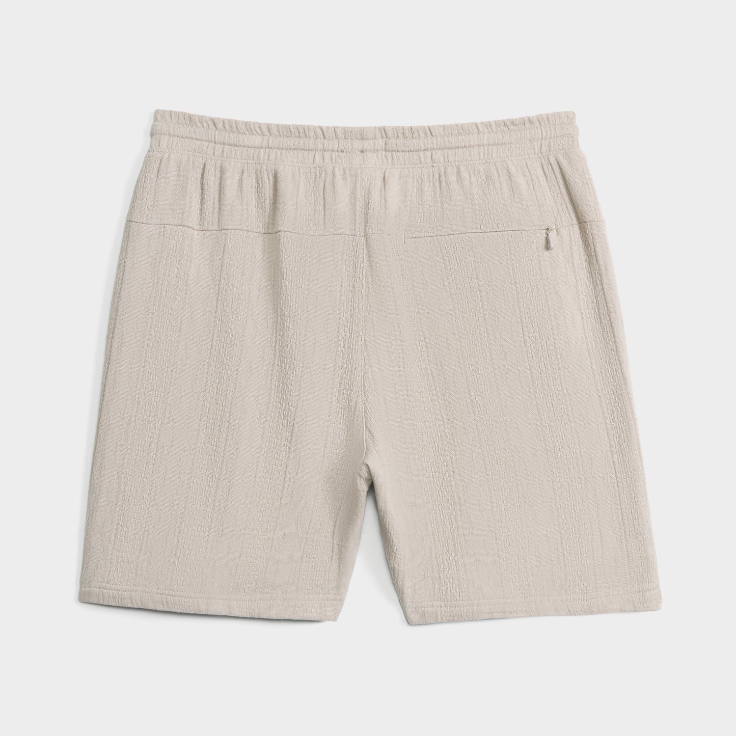 Men's Oyster Tie Waist Texture Motif Short
