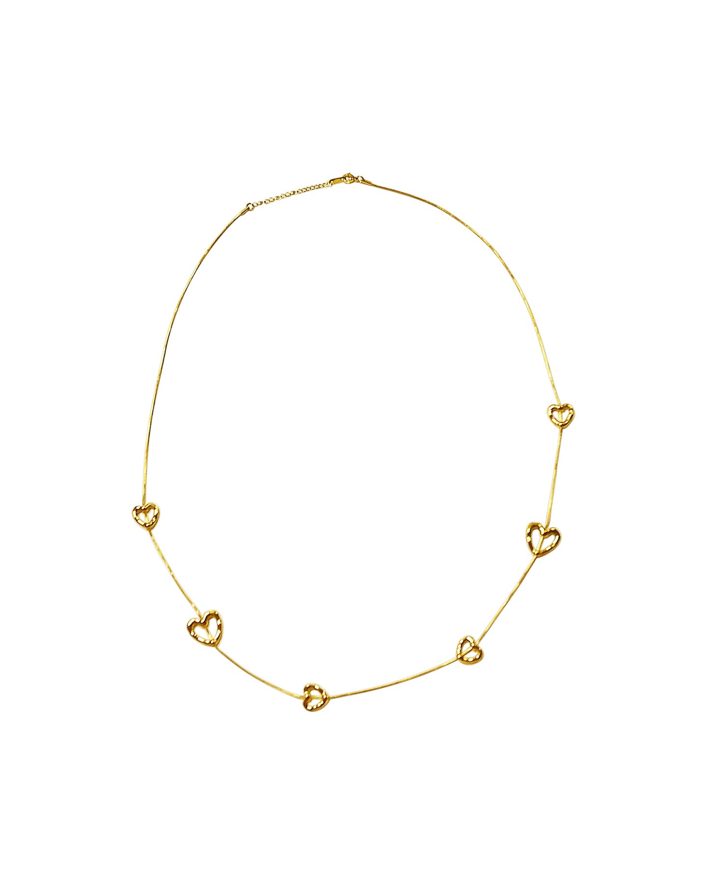 Collier à maillons cœur doré 