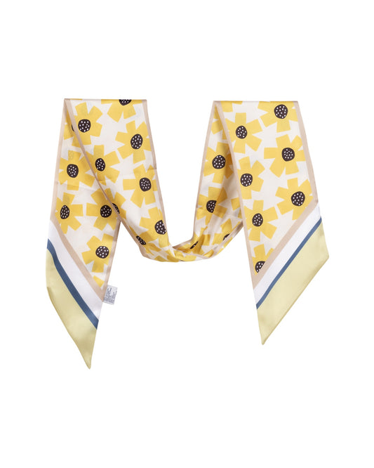 Sunny Bloom Decorative Tie Scarf