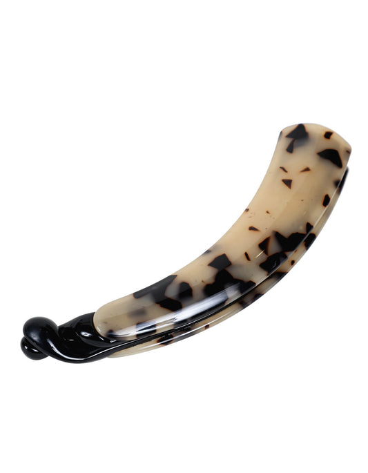 Beige Tortoise Shell Banana Hair Clip (13 cm)