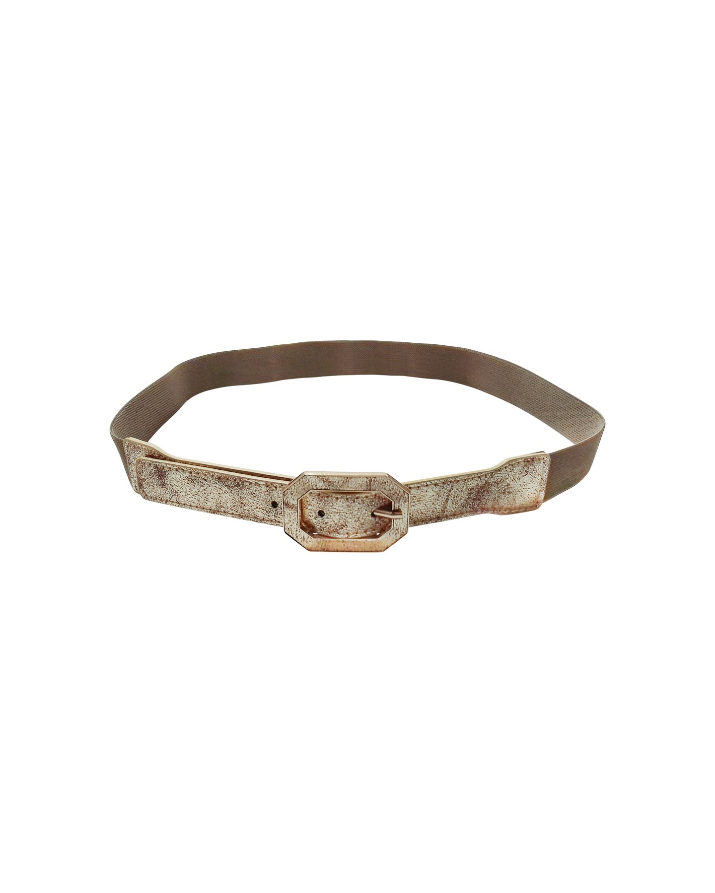 Octagonal Gold Buckle Gold Belt