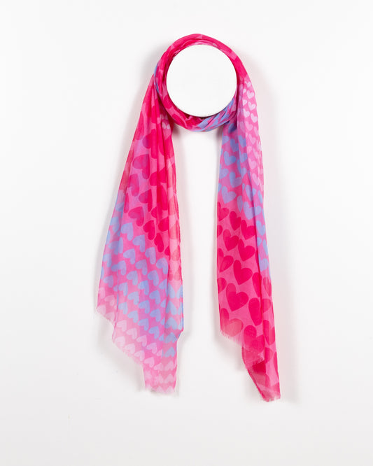 Pink & Blue Heart Scarf